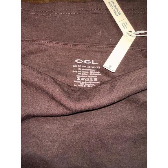 NWT OGL Midi Dress Womens Size XS Espresso Shut Thermal Boatneck Ruched Built-in - Picture 2 of 3